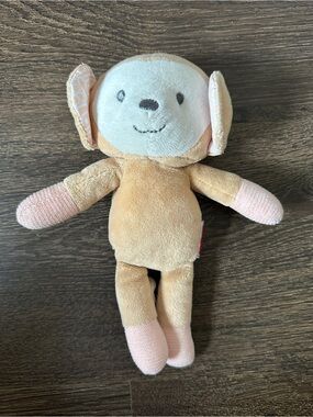 Fisher Price Snugamonkey Monkey 8” Plush Brown Orange Baby Stuffed Toy